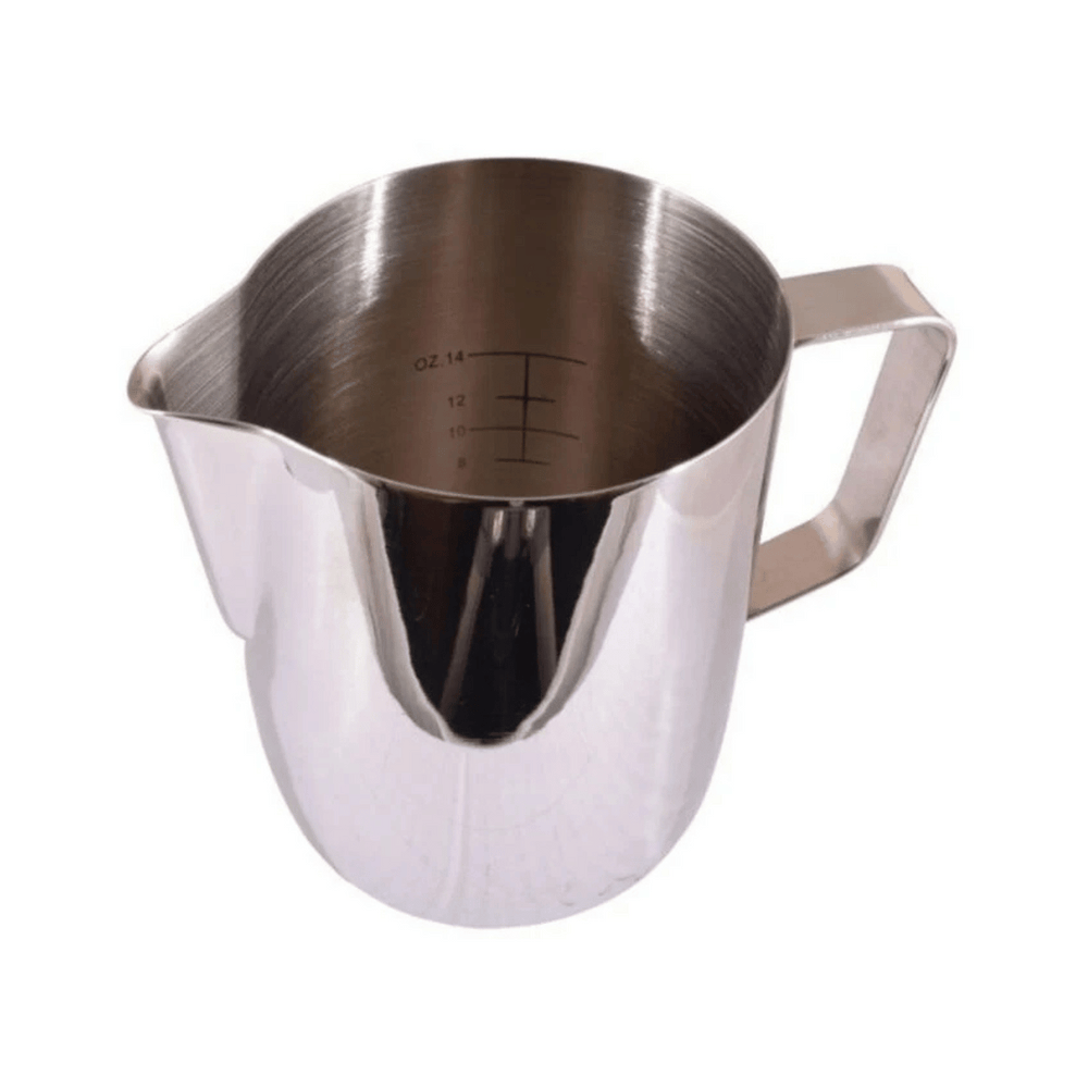 FOAMING JUG WITH ETCHED VOLUME MEASURES - The Coffee Machine Collective