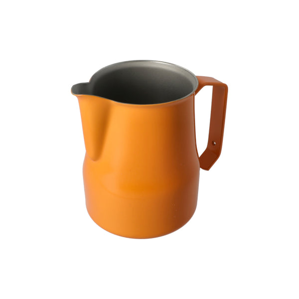 MOTTA 500ML TEFLON FOAMING JUG - ORANGE - The Coffee Machine Collective