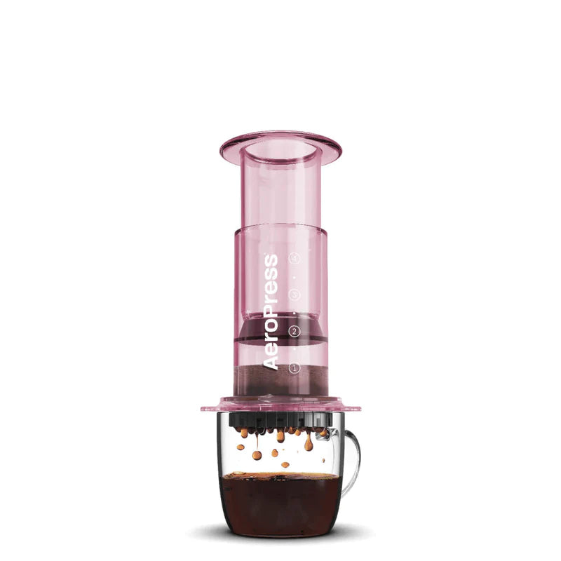 AEROPRESS CLEAR PINK COFFEE MAKER - The Coffee Machine Collective