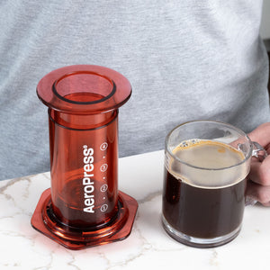 AEROPRESS CLEAR RED COFFEE MAKER - The Coffee Machine Collective