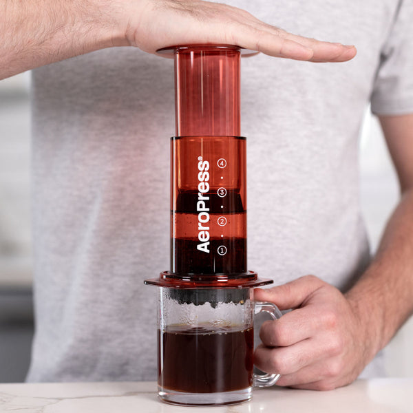 AEROPRESS CLEAR RED COFFEE MAKER - The Coffee Machine Collective