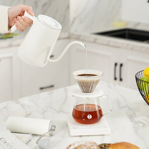 TIMEMORE FISH SMART ELECTRIC POUR OVER KETTLE - WHITE 600ML - The Coffee Machine Collective