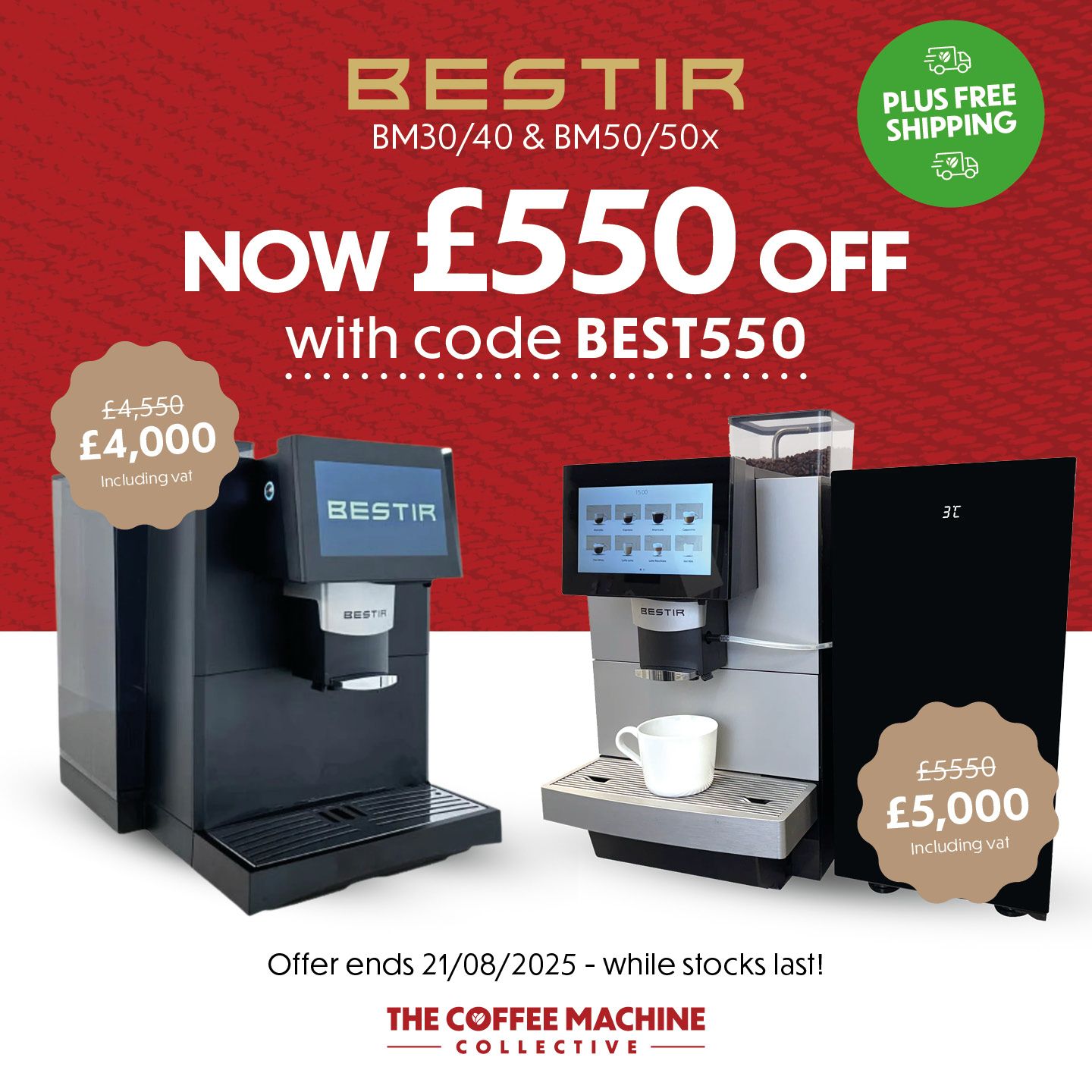 Bestir Bean-to-Cup Coffee Machines (BM30/40 & BM50/50X) - The Coffee Machine Collective