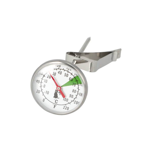 MOTTA DUAL DIAL FROTHING THERMOMETER WITH OPTIMUM FROTH ZONE MARKINGS - The Coffee Machine Collective
